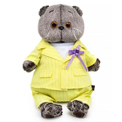 Мягкая игрушка Кот Басик Baby в костюме в полоску Budi Basa Ks22-262 1